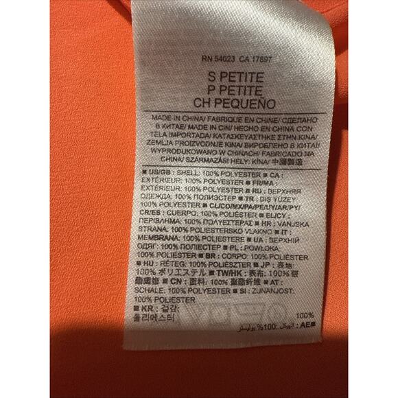 Banana Republic Petite Orange Sleeveless Blouse - Size Small - Picture 3 of 5